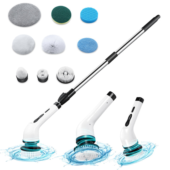 Electric Spin Scrubber - Wireless Electric Cleaning Brush with 9 Brush Heads(9 in 1)